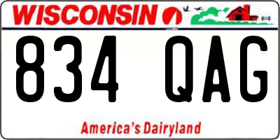 WI license plate 834QAG