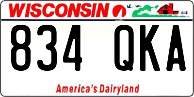 WI license plate 834QKA