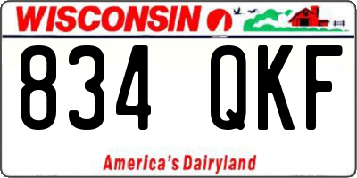 WI license plate 834QKF