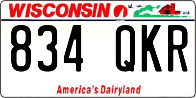 WI license plate 834QKR
