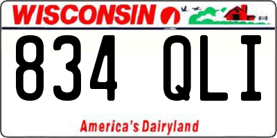 WI license plate 834QLI