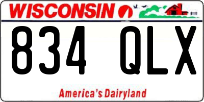 WI license plate 834QLX