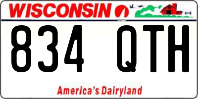 WI license plate 834QTH