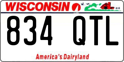 WI license plate 834QTL