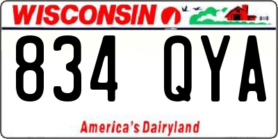 WI license plate 834QYA