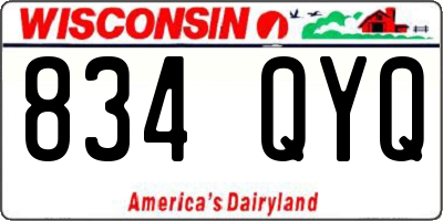 WI license plate 834QYQ