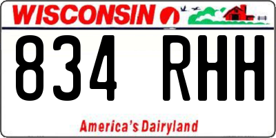 WI license plate 834RHH
