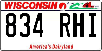 WI license plate 834RHI