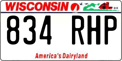 WI license plate 834RHP