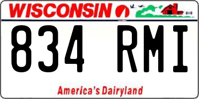 WI license plate 834RMI