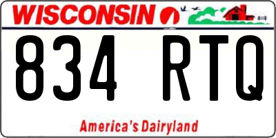 WI license plate 834RTQ