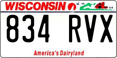 WI license plate 834RVX