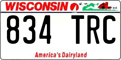 WI license plate 834TRC
