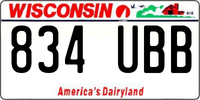 WI license plate 834UBB