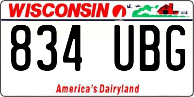 WI license plate 834UBG