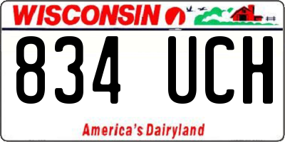 WI license plate 834UCH
