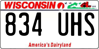 WI license plate 834UHS