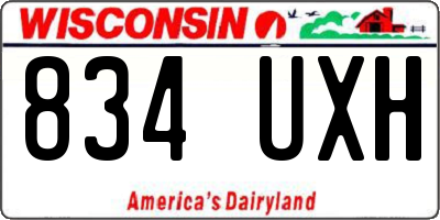 WI license plate 834UXH