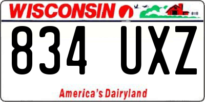 WI license plate 834UXZ