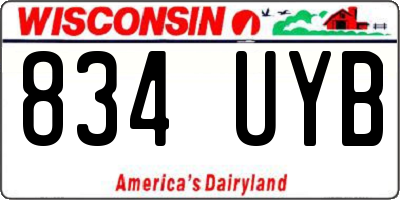 WI license plate 834UYB