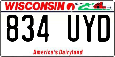 WI license plate 834UYD