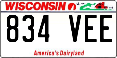WI license plate 834VEE