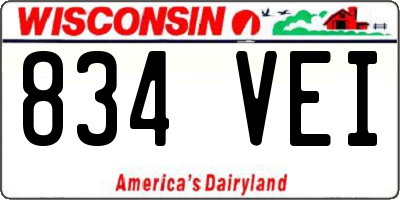 WI license plate 834VEI