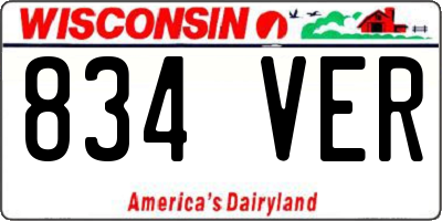 WI license plate 834VER