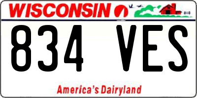 WI license plate 834VES