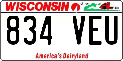 WI license plate 834VEU