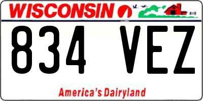 WI license plate 834VEZ
