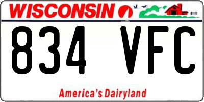 WI license plate 834VFC
