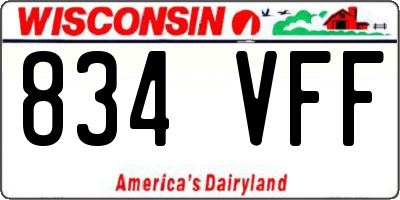 WI license plate 834VFF