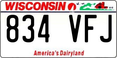WI license plate 834VFJ