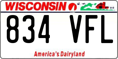 WI license plate 834VFL