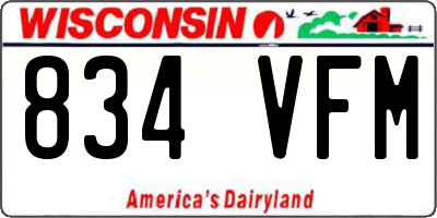 WI license plate 834VFM