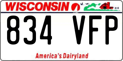 WI license plate 834VFP
