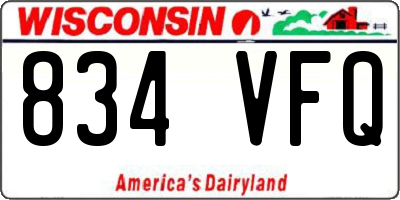 WI license plate 834VFQ
