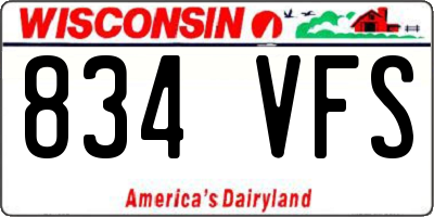 WI license plate 834VFS