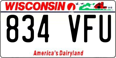 WI license plate 834VFU
