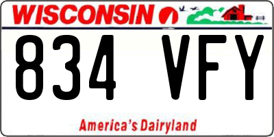 WI license plate 834VFY