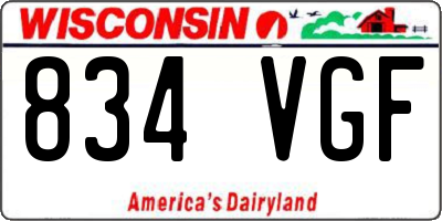 WI license plate 834VGF