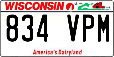 WI license plate 834VPM