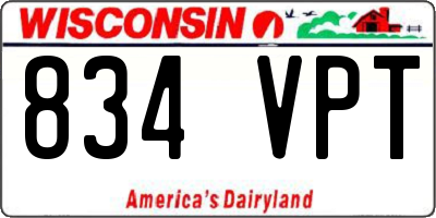 WI license plate 834VPT