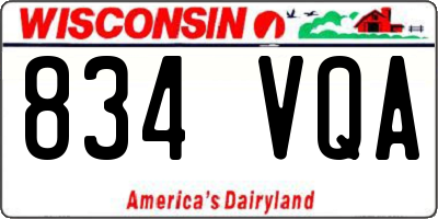 WI license plate 834VQA