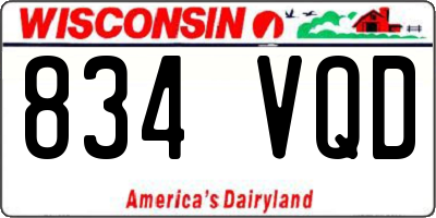 WI license plate 834VQD