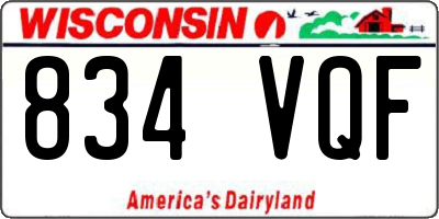 WI license plate 834VQF