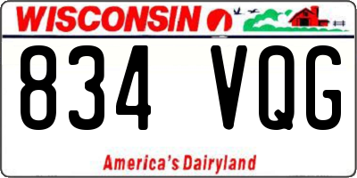 WI license plate 834VQG