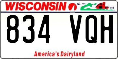 WI license plate 834VQH