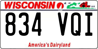 WI license plate 834VQI
